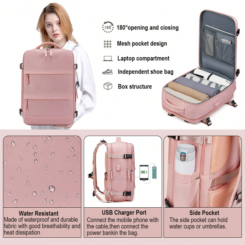 Travel Backpack Carry On Anti  - Travel Backpack Anti Theft recension och pris
