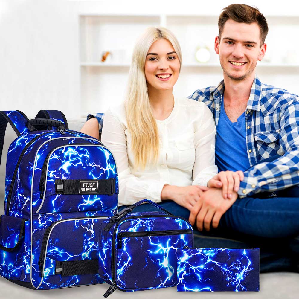 3PCS Lightning boys Backpack,  - School Backpack Teen recension och pris